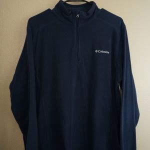Columbia men's Half zip Blue Fleeece jacket Med